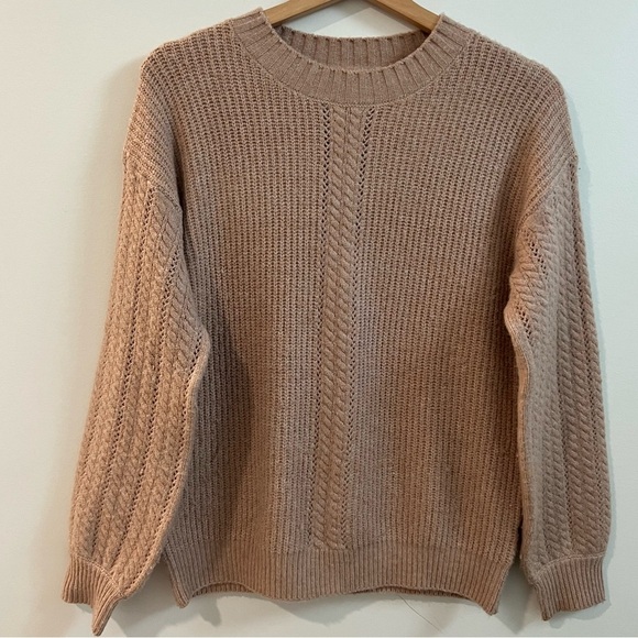 Tahari Sweaters - Tahari Taupe Heather Pullover Sweater